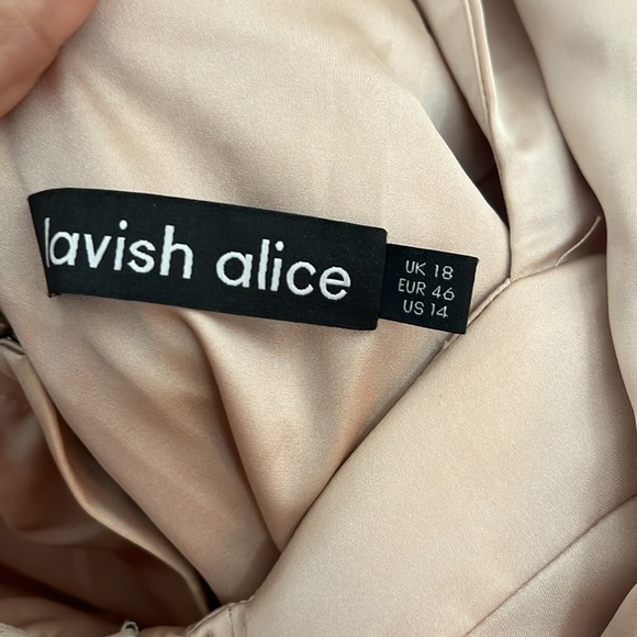 LAVISH ALICE draped one sleeved ruched mini dress size 14 - Picture 2 of 5